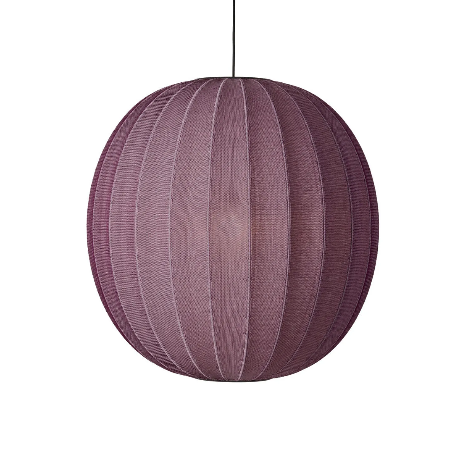 - Pendellampe - Knit-Wit 75 Round Pendant - Burgundy*Made by Hand Outlet