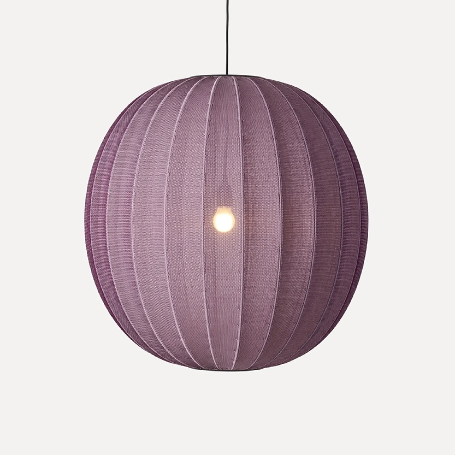 - Pendellampe - Knit-Wit 75 Round Pendant - Burgundy*Made by Hand Outlet