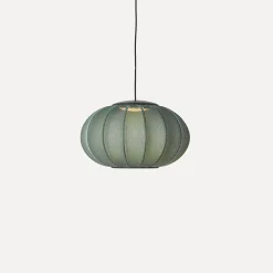 - Pendellampe - Knit-Wit 45 Oval Pendant LED - Tweed Green^Made by Hand Outlet
