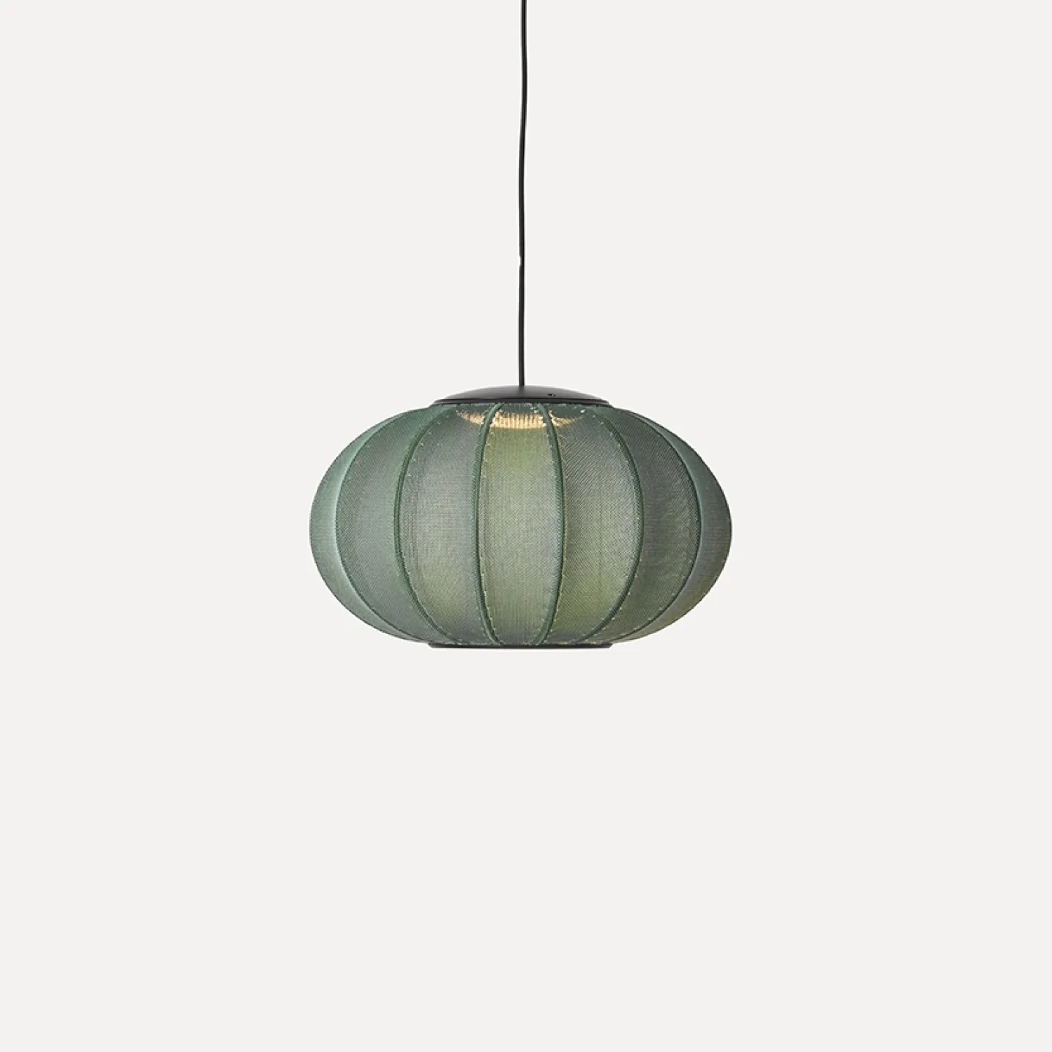 - Pendellampe - Knit-Wit 45 Oval Pendant LED - Tweed Green^Made by Hand Outlet