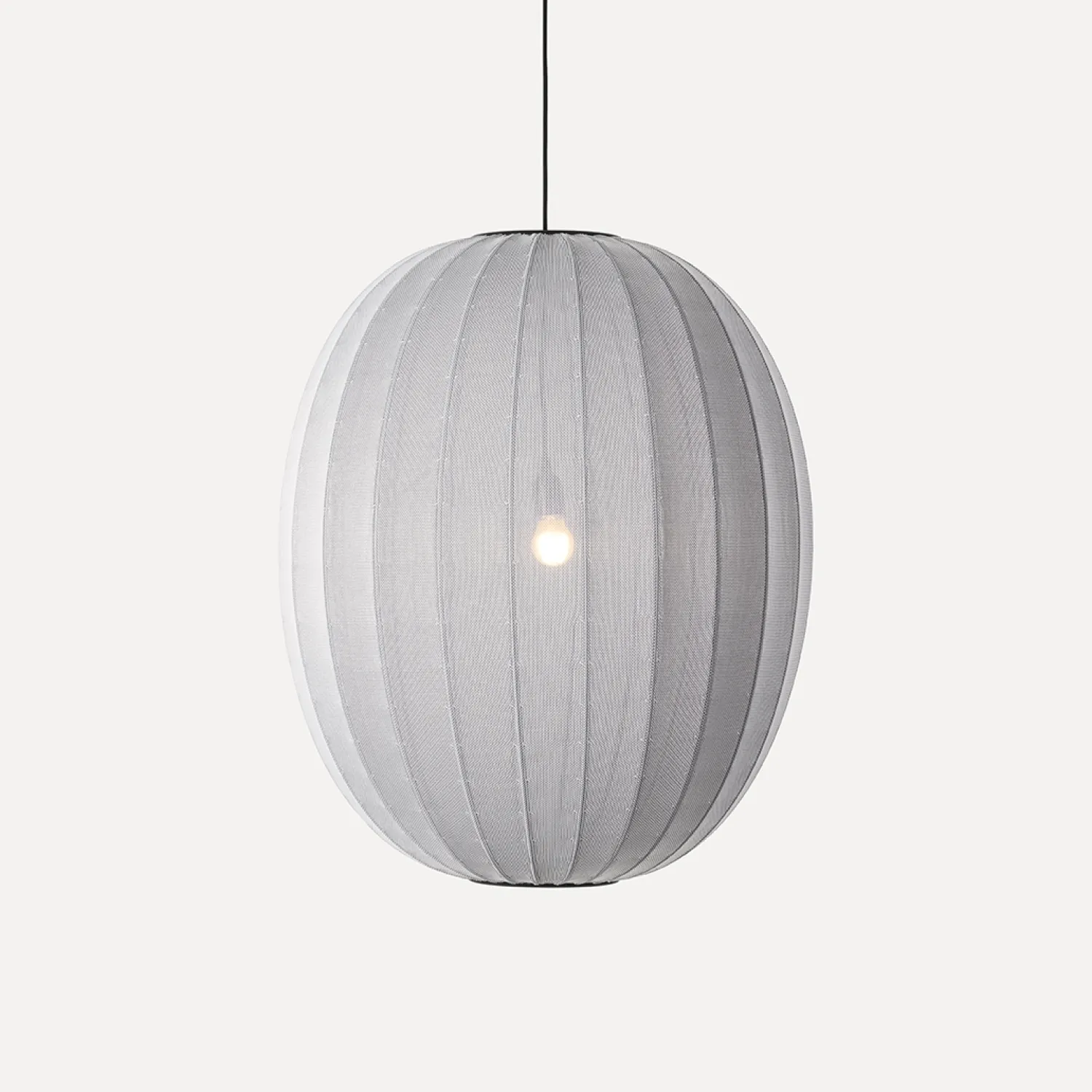 - Pendellampe - Knit-Wit 65 High Oval Pendant - Silver^Made by Hand Clearance