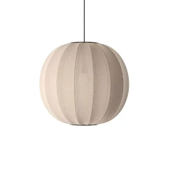 - Pendellampe - Knit-Wit 60 Round Pendant - Sand Stone*Made by Hand Best