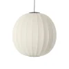 - Pendellampe - Knit-Wit 75 Round Pendant LED - Pearl White*Made by Hand Clearance