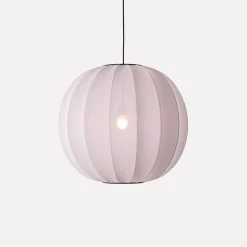 - Pendellampe - Knit-Wit 60 Round Pendant - Light Pink*Made by Hand Hot