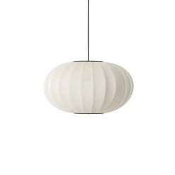 - Pendellampe - Knit-Wit 57 Oval Pendant - Pearl White^Made by Hand