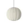 - Pendellampe - Knit-Wit 60 Round Pendant - Pearl White*Made by Hand