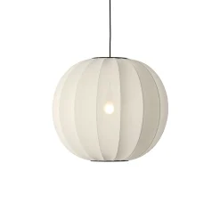 - Pendellampe - Knit-Wit 60 Round Pendant - Pearl White*Made by Hand