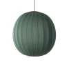 - Pendellampe - Knit-Wit 75 Round Pendant LED - Tweed Green^Made by Hand New