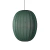 - Pendellampe - Knit-Wit 65 High Oval Pendant - Tweed Green*Made by Hand New