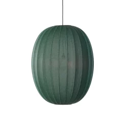 - Pendellampe - Knit-Wit 65 High Oval Pendant - Tweed Green*Made by Hand New