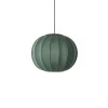 - Pendellampe - Knit-Wit 45 Round Pendant LED - Tweed Green^Made by Hand Clearance