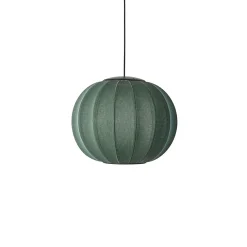 - Pendellampe - Knit-Wit 45 Round Pendant LED - Tweed Green^Made by Hand Clearance
