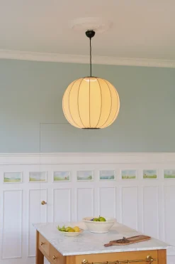 - Pendellampe - Knit-Wit 75 Round Pendant - Pearl White^Made by Hand Online