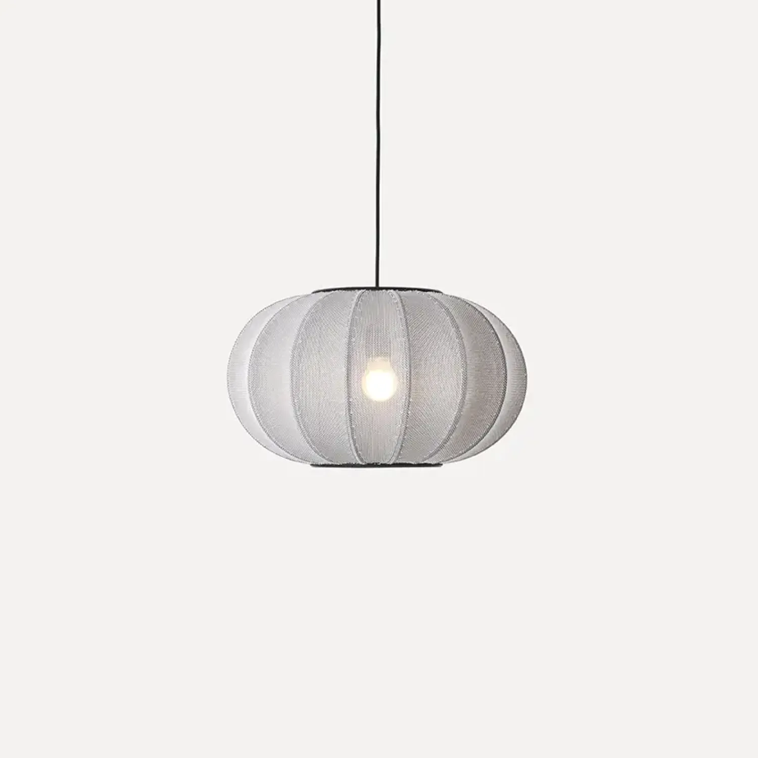 - Pendellampe - Knit-Wit 45 Oval Pendant - Silver^Made by Hand Outlet