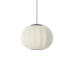 - Pendellampe - Knit-Wit 45 Round Pendant LED - Pearl White^Made by Hand Clearance