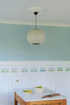 - Pendellampe - Knit-Wit 45 Round Pendant LED - Pearl White^Made by Hand Clearance