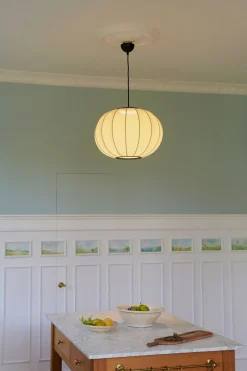 - Pendellampe - Knit-Wit 45 Round Pendant LED - Pearl White^Made by Hand Clearance