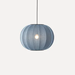 - Pendellampe - Knit-Wit 45 Round Pendant - Blue Stone^Made by Hand Outlet