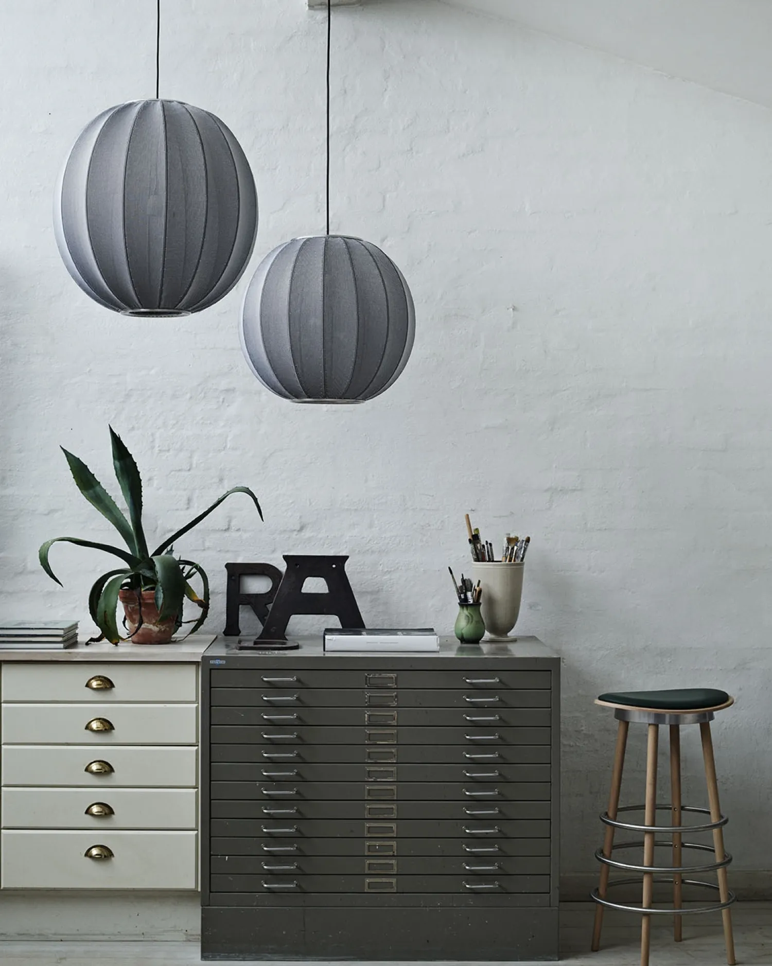 - Pendellampe - Knit-Wit 60 Round Pendant LED - Silver^Made by Hand Outlet