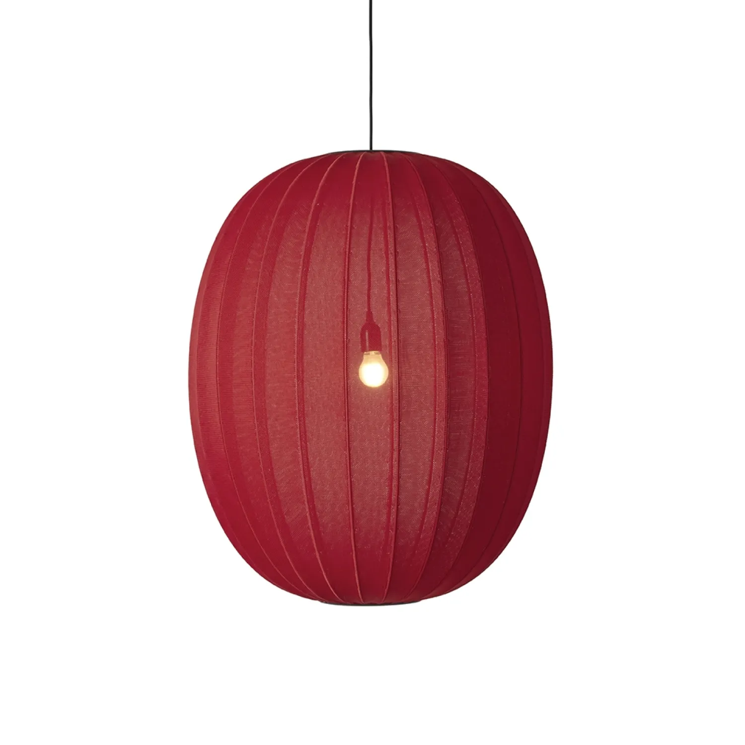 - Pendellamper - Knit-Wit 65 High Oval Pendant - Maple Red*Made by Hand Sale