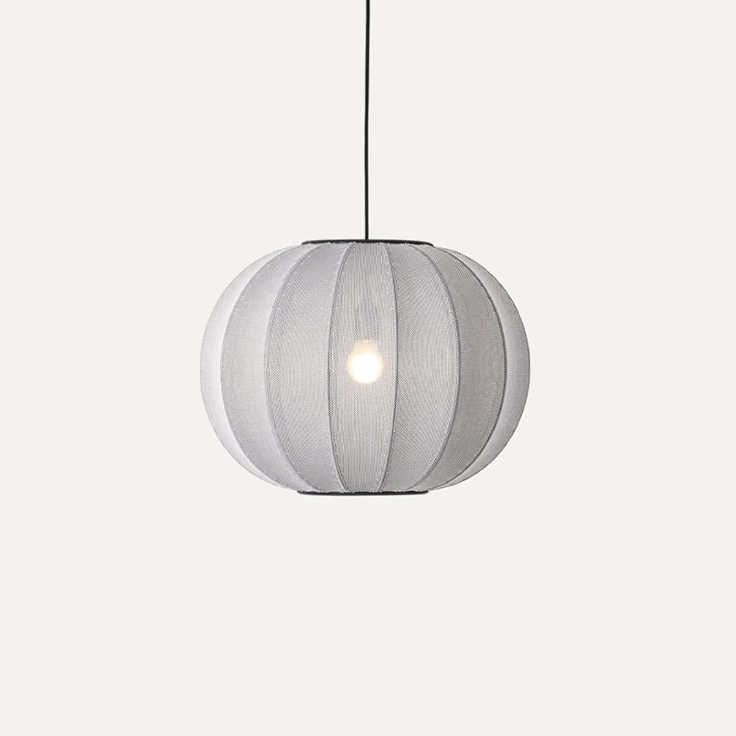 - Pendellampe - Knit-Wit 45 Round Pendant - Silver^Made by Hand