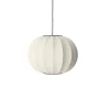 - Pendellampe - Knit-Wit 45 Round Pendant - Pearl White^Made by Hand Clearance