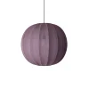 - Pendellampe - Knit-Wit 60 Round Pendant - Burgundy*Made by Hand New