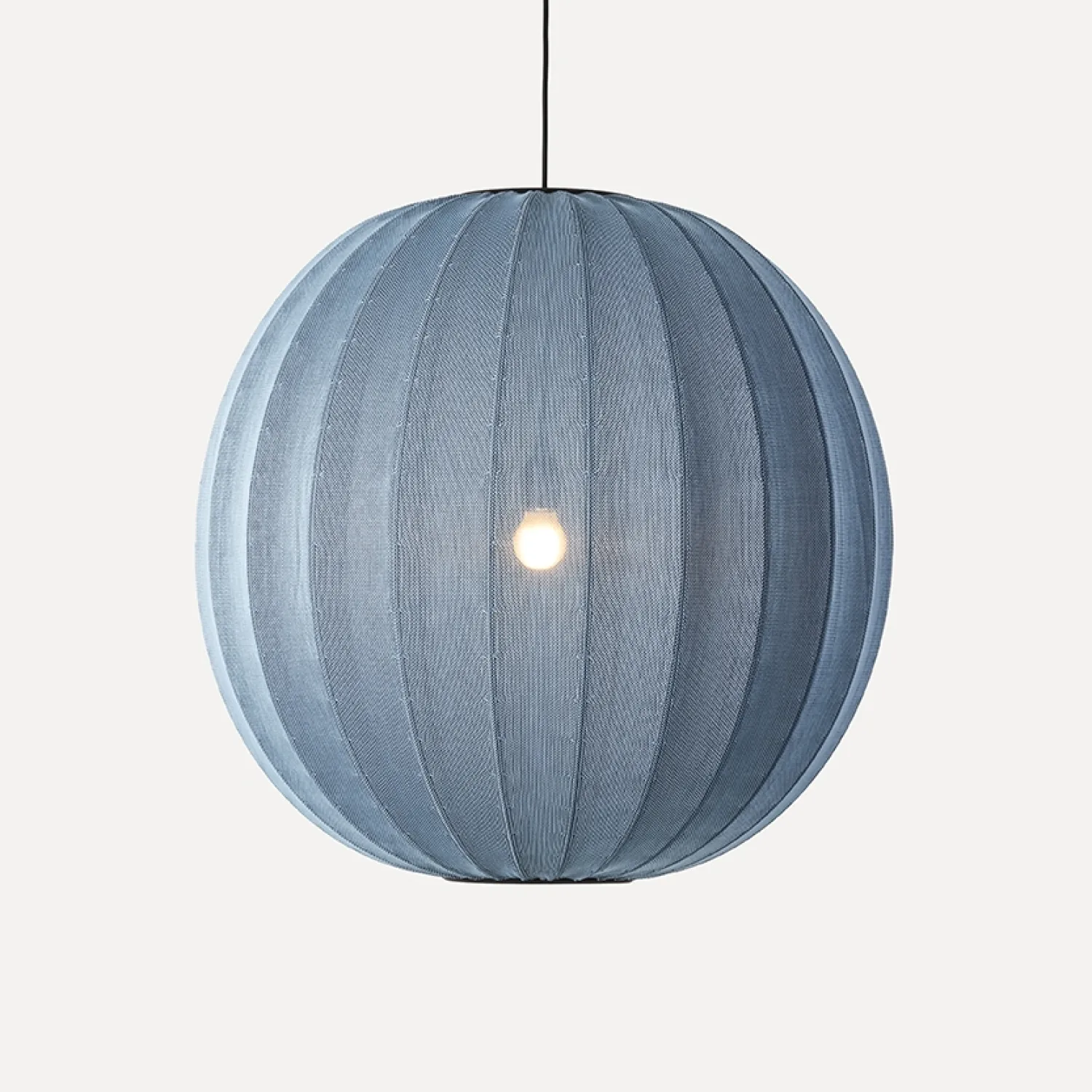 - Pendellampe - Knit-Wit 75 Round Pendant - Blue Stone^Made by Hand