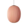 - Pendellampe - Knit-Wit 65 High Oval Pendant LED - Coral*Made by Hand Clearance