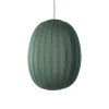 - Pendellampe - Knit-Wit 65 High Oval Pendant LED - Tweed Green*Made by Hand Online