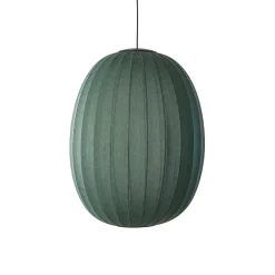 - Pendellampe - Knit-Wit 65 High Oval Pendant LED - Tweed Green*Made by Hand Online