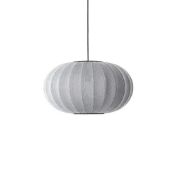 - Pendellampe - Knit-Wit 57 Oval Pendant - Silver*Made by Hand Online