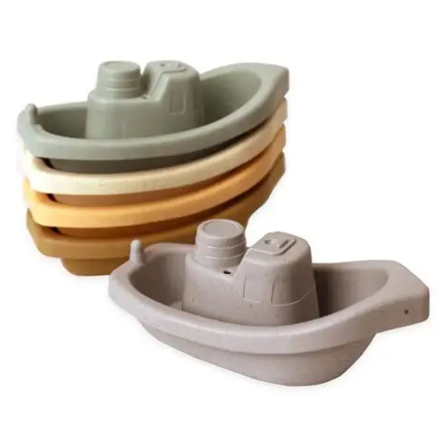 - Badebåde-kopper i hvedestrå, pastel, 5 stk. / - Bath Boat Cups in wheat straw, pastel colours, 5 pcs.*Magni Clearance