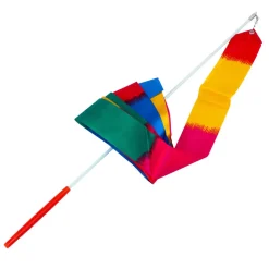 - Gymnastikvimpel med satin bånd, multifarvet / - Gymnastics ribbon with satin ribbon, multi^Magni