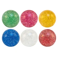- Hoppebold med farvet med glimmer, Ø3,2 cm., 6 stk.^Magni Outlet