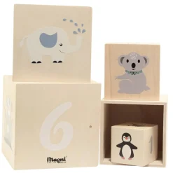 - Stabel kasser med Noahs Ark - Træ^Magni Sale