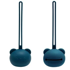 - Sutteholder i LFGB silikone med bamsemotiv, petroleum^Magni Online