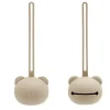 - Sutteholder i LFGB silikone med bamsemotiv, beige^Magni New