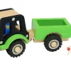 - Traktor i træ med anhænger og dyr*Magni New