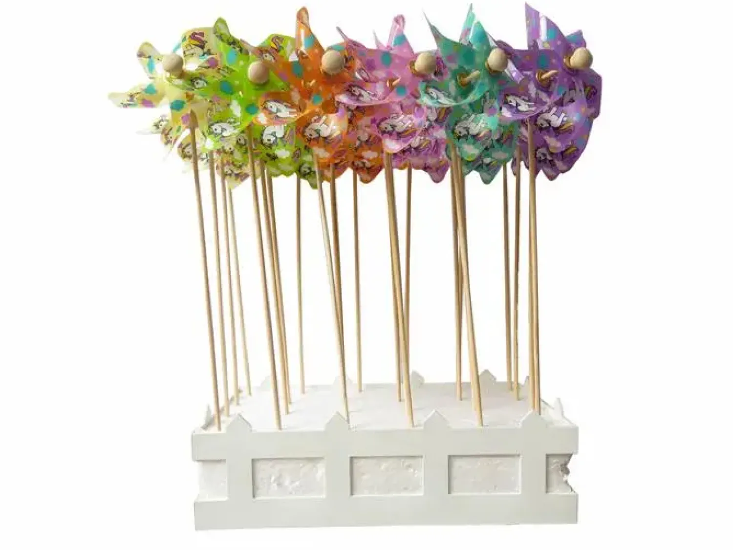 - Vindmølle enhjørning Ø9 cm. - ass. farve (1 styk.)*Magni New