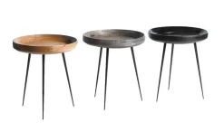 - Bakkebord - bowl table - sort - Ø46 cm^Mater New