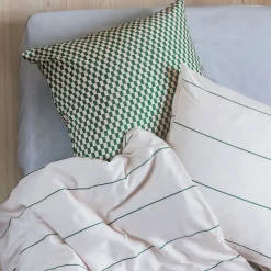 - ALIGN-sengesæt - Pine green/Sand - W140 x L220 cm^Mette Ditmer Best