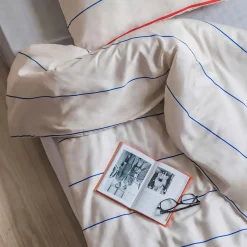 - ALIGN-sengesæt - Cobalt/Sand - W140 x L220 cm^Mette Ditmer Online