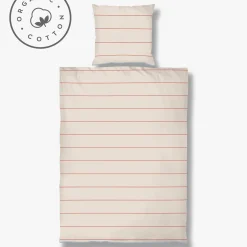 - ALIGN-sengesæt - Bright red/Sand - W140 x L200 cm*Mette Ditmer