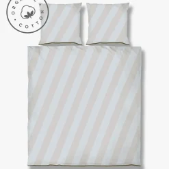 - DIAGONAL-sengesæt - Light grey/Sand - W200 x L220 cm*Mette Ditmer
