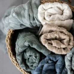 - GEO gæstehåndklæde (2-pack) - Stone Blue*Mette Ditmer Outlet