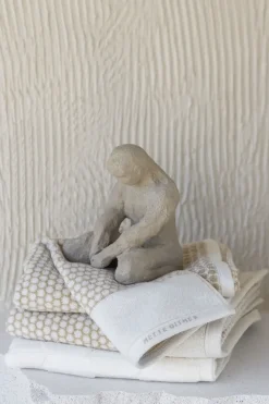 - GRID gæstehåndklæde, 2-pak, Sand / Off-white^Mette Ditmer Clearance