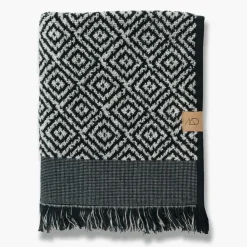 - MAROKKO gæstehåndklæde, 2-pak, sort/hvid*Mette Ditmer Clearance