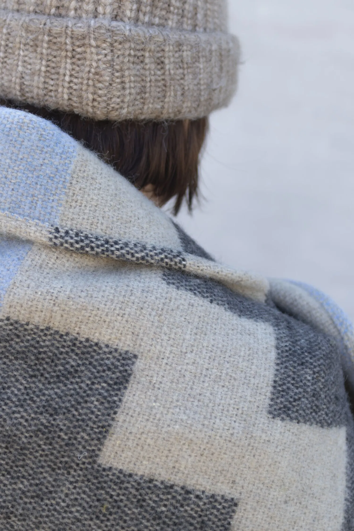 - MAZE-plaid - Light blue - W130 x L190 cm*Mette Ditmer Outlet