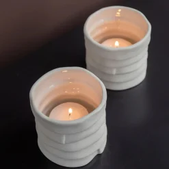 - RIBBON fyrfadsstage - Off-white - 2-pak*Mette Ditmer Online